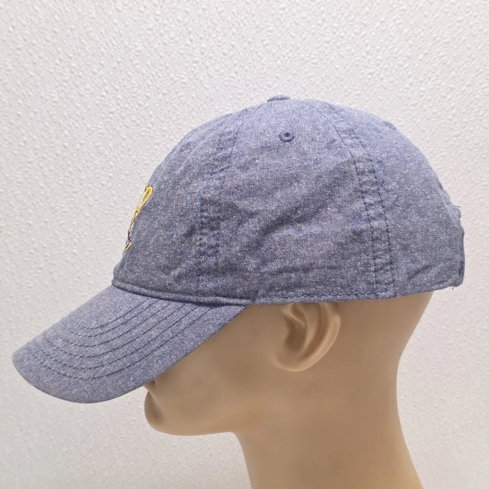 Boxlunch Disney Mrs. Potts & Chip Embroidered Denim Blue Strapback Hat